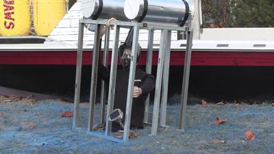 Spencerville couple brings ‘Jaws’ to life in front yard for Halloween