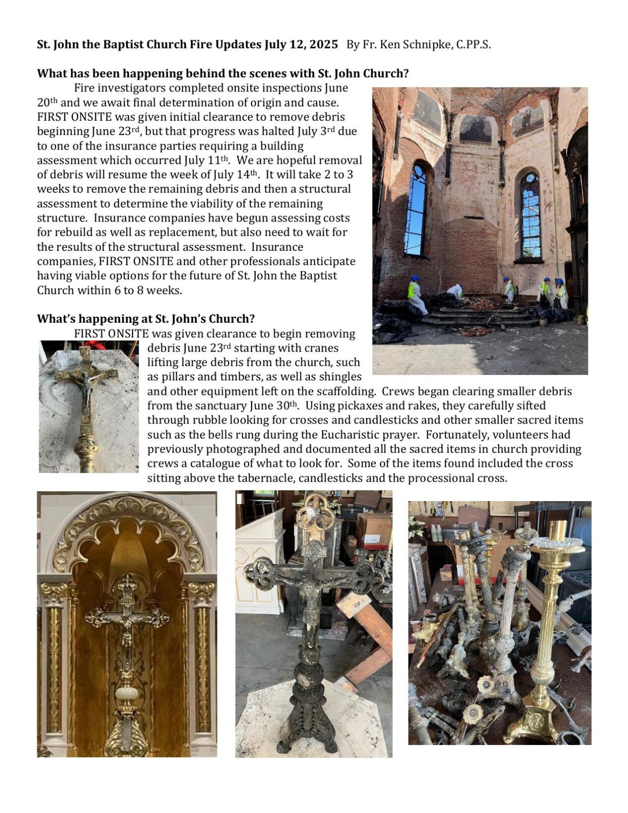 St. John the Baptist Church Update