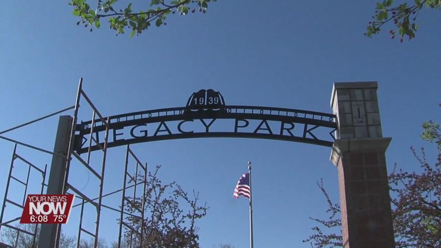 Final construction on the Legacy Park Gate in Cridersville wrapping up