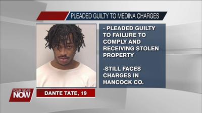 Tate pleads guilty to charges in Medina County, still awaiting trial in Hancock County