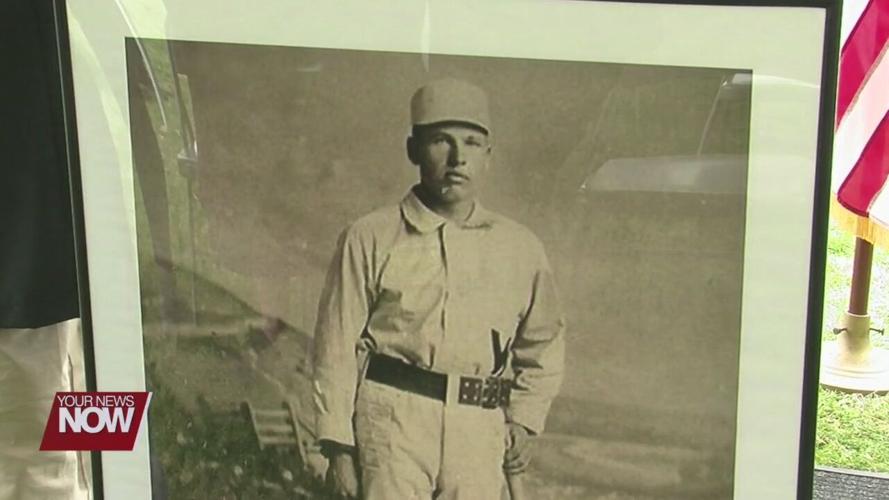 Historical marker dedicated for Major League Baseball player in Hancock County