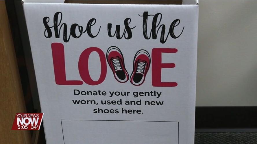 Class of 2026 at Elida High School holding a shoe drive fundraiser