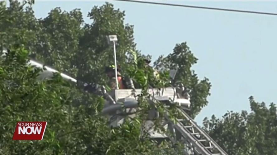 Fourteen departments battle overnight fire at recycling center near Cridersville