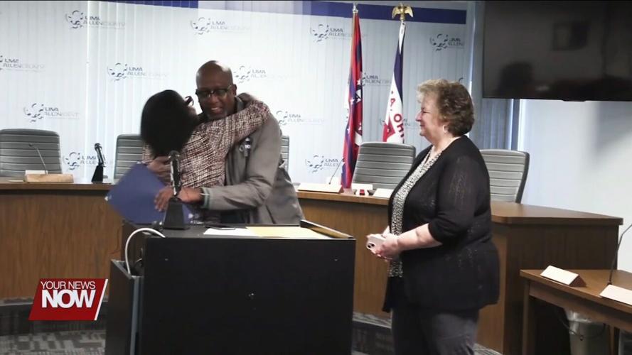 Hometown Stations Chief Videographer Phil Thomas honored at Lima Mayor Smith's weekly media briefing