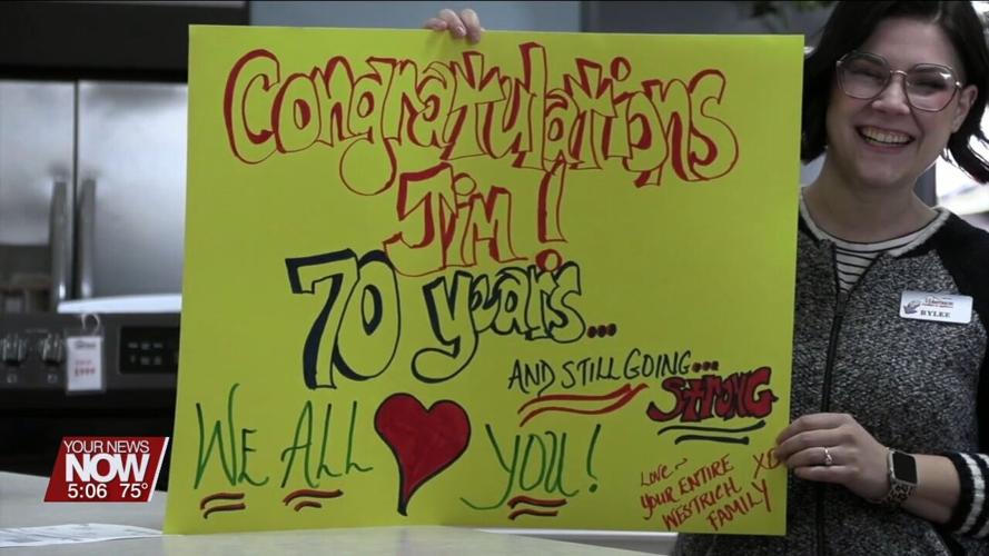 Westrich Furniture celebrates the 7 decade employment anniversary of Jim Mesker