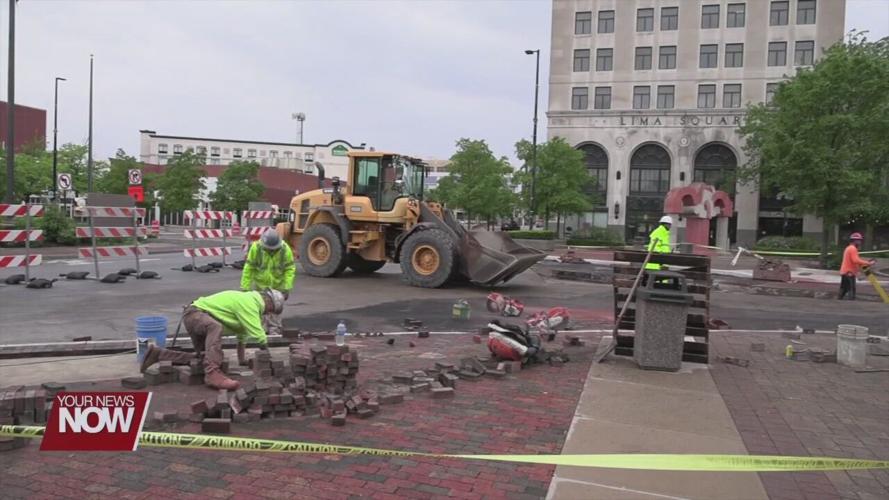 Construction ahead of schedule with the Lima town square roundabout