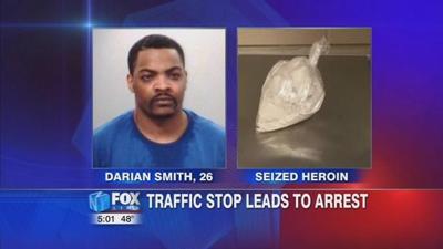 Traffic stop leads to arrest of man carrying 83 grams of heroin