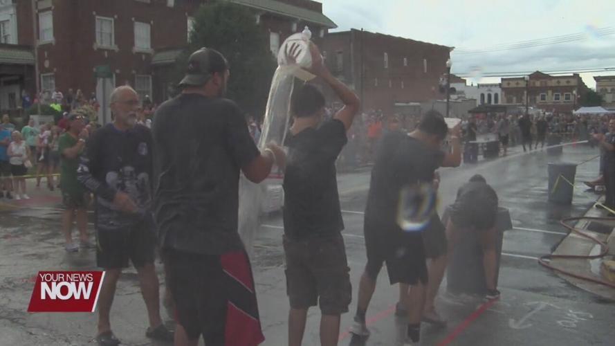 Racing in hospital beds for a good cause at the Moon Fest