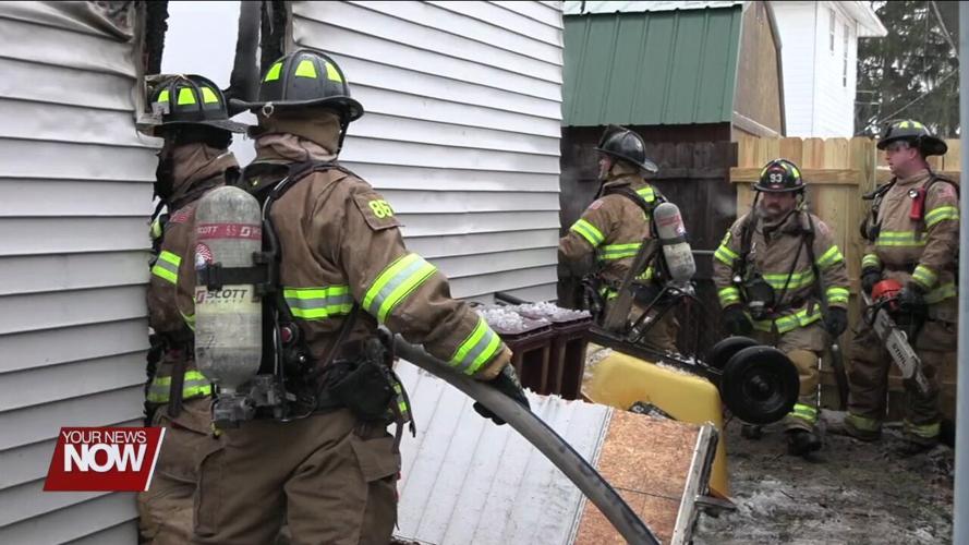 Fire on Orena Avenue in Lima destroys garage, damages surrounding homes