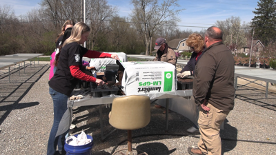 Ohio State Lima Circle K and Kiwanis club plant seeds for future generations
