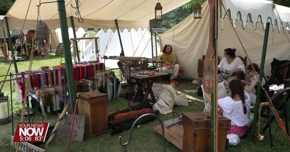 Historical reenactors set up camp at the Auglaize County Fair to offer Historical reenactors set up camp at the Auglaize County Fair to offer