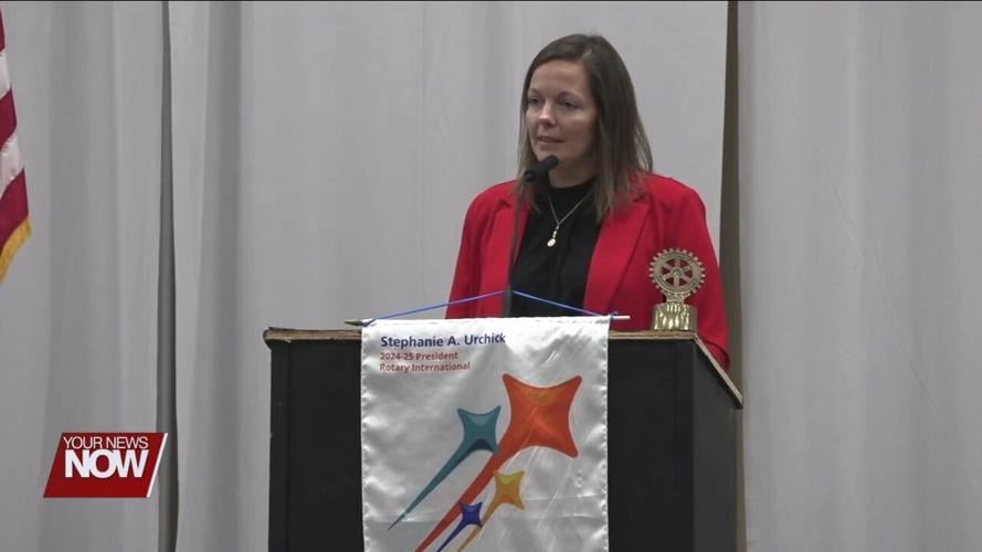 Dean and director of Ohio State Lima speaks to Rotarians