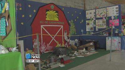 4-H Members set up Booths at County Fair