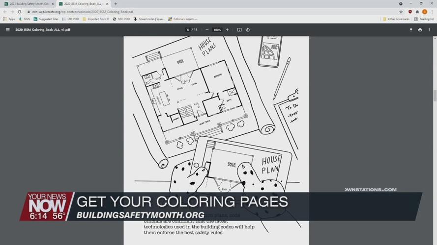 Building Safety Month with a coloring contest for kids