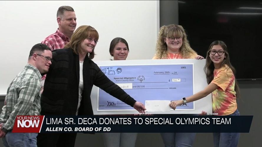 Lima Sr. DECA donates to Allen County Special Olympics