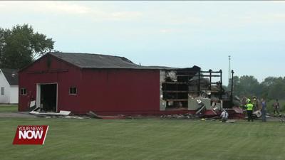 Multiple departments battle barn fire in Beaverdam late Thursday afternoon