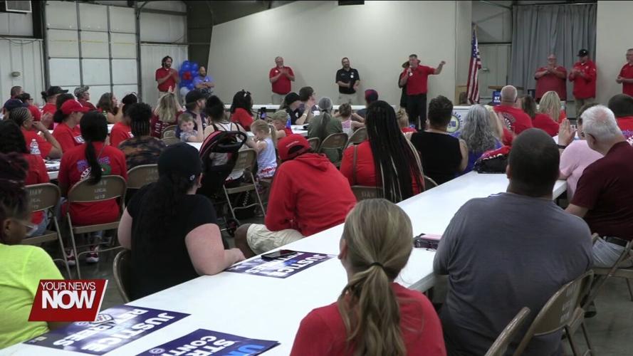 UAW Union members rally in Lima for better contracts at Ford