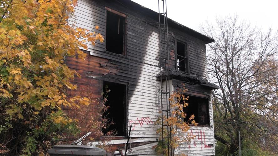 Two alarm fire on E. Vine Street destroys house
