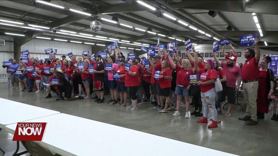 UAW Union members rally in Lima for better contracts at Ford