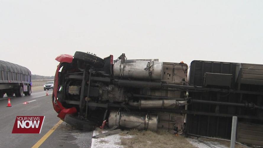 Winter weather causes trouble on the roadways Monday