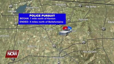 Hardin County pursuit ends in Logan County with suspect in custody