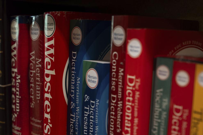 Dictionaries on display