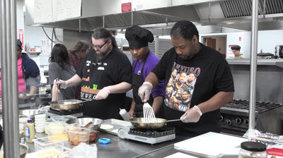 Lima Senior culinary students teach cooking skills to individuals with disabilities