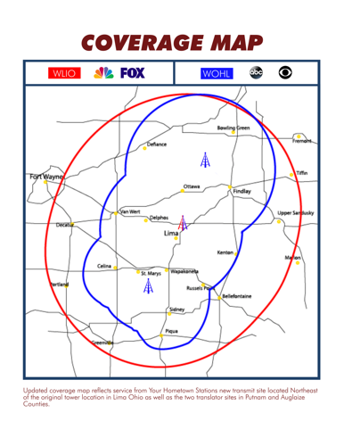 Coverage Map with Antenna Locations