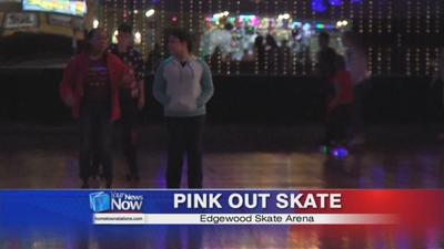Kids enjoy Valentine's Day with a Pink Out Skate event