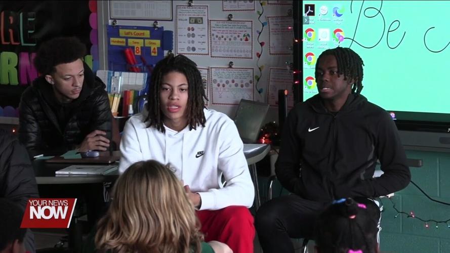 Lima Senior basketball team gets some hang time with elementary students
