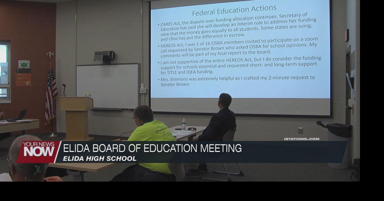 Elida School Board of Education holds meeting for upcoming school year