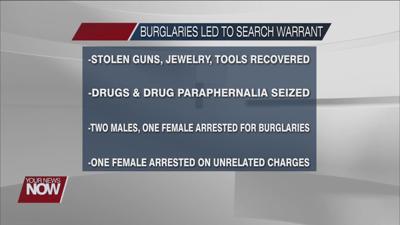 Multiple arrests made in connection to string of burglaries