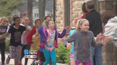 St. Charles students participate in a Fun Run for positive addiction