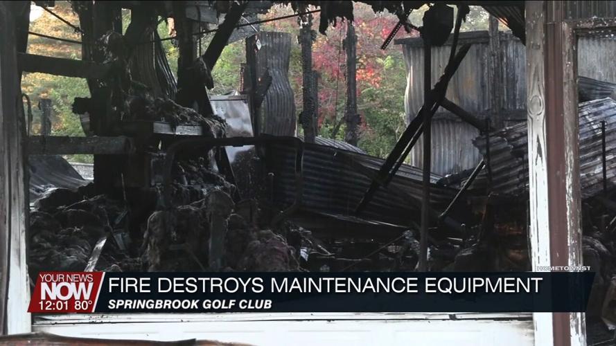 Overnight fire destroys maintenance equipment building and sheds at Springbrook Golf Club