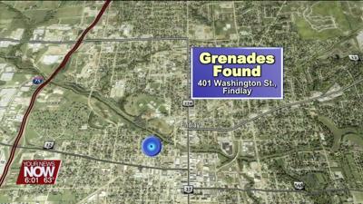 Bomb squad called out to Findlay home after a construction crew finds grenades