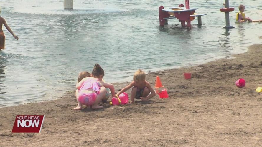 Beachgoers beat the summer heat