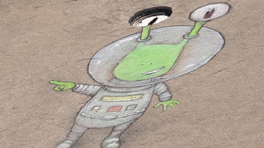 Chalk Artist David Zinn brings creativity and curiosity to Armstrong Museum