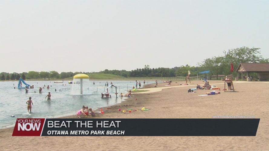 Beachgoers beat the summer heat