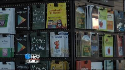 Shoppers spend their Christmas gift cards