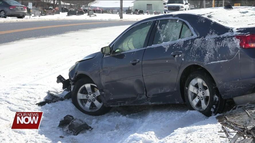 Snowy roads lead to single-vehicle accident