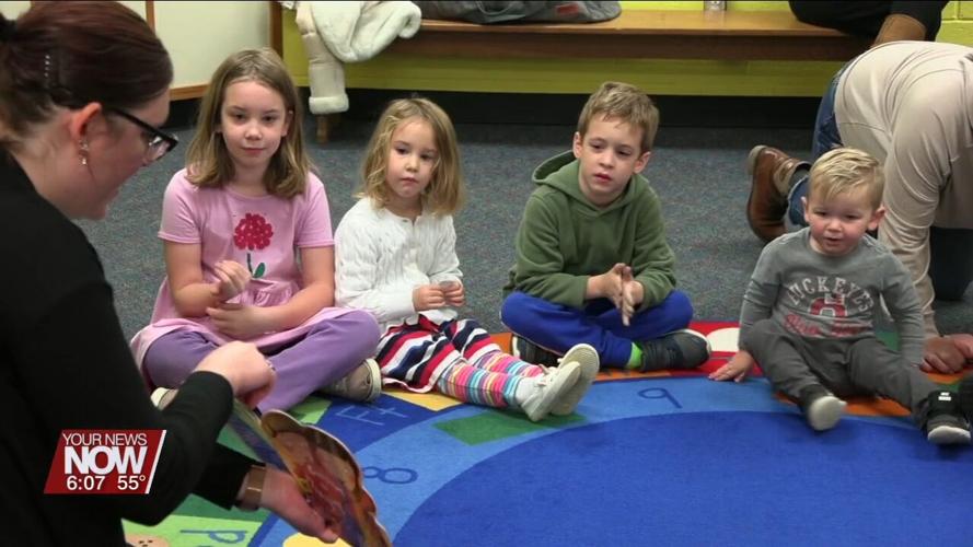 Children enjoy Thanksgiving themed story time at the Lima Public Library