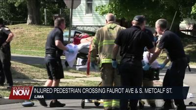 Pedestrian transported to hospital after being struck by a vehicle