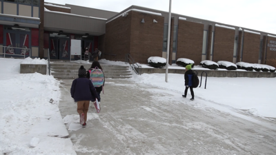 Students back in class after snow and cold force closings