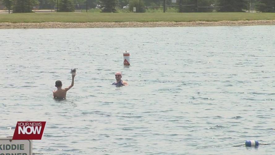 Beachgoers beat the summer heat