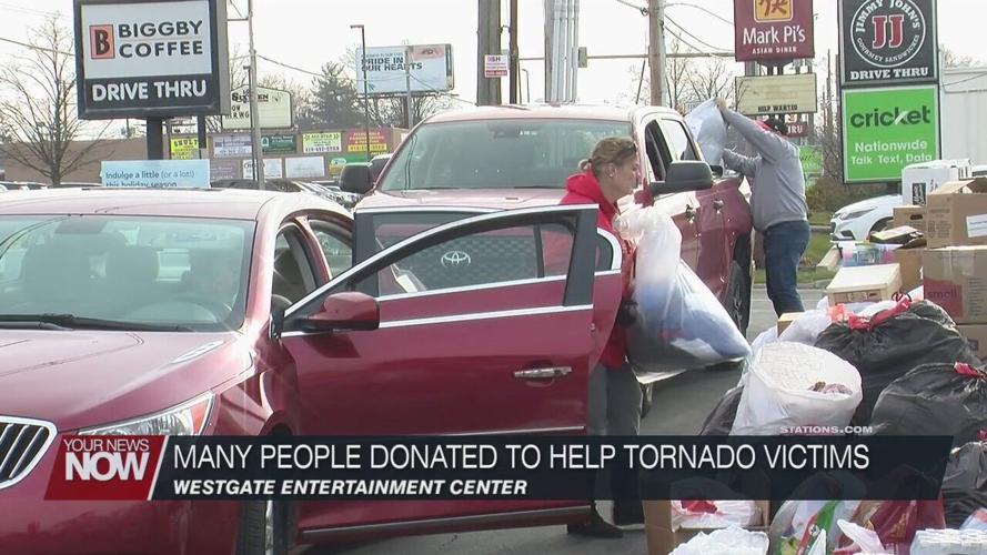 Local residents showed their giving spirit during collection drive for tornado victims