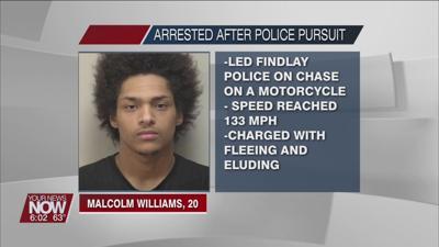 An Arlington man is arrested following high-speed pursuit in Findlay