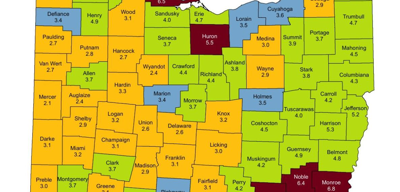 December Unemployment Rates for Ohio