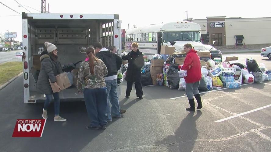 Local residents showed their giving spirit during collection drive for tornado victims