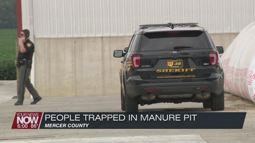 Three hospitalized after becoming trapped in manure pit