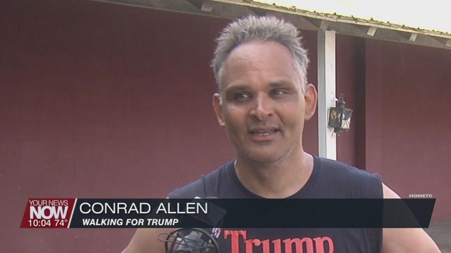 Ottawa man walking the state for President Trump's re-election